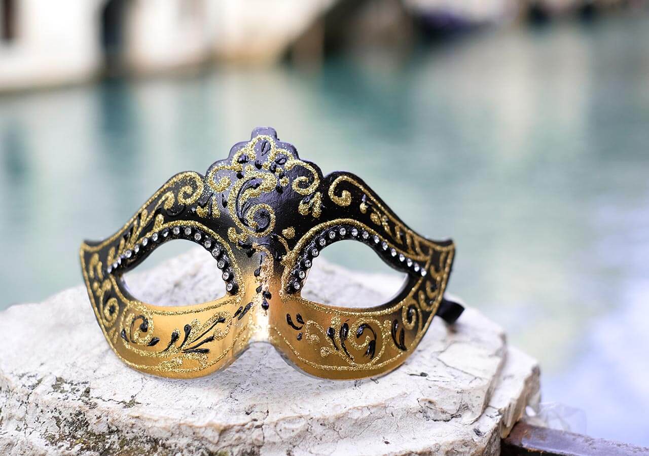 Women's Pink Venetian Masquerade Mask - Italian Masquerade Masks