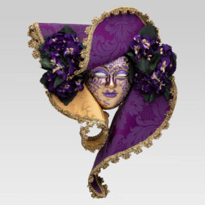 Dama Cappello - Mediana - Violeta - Máscara veneciana